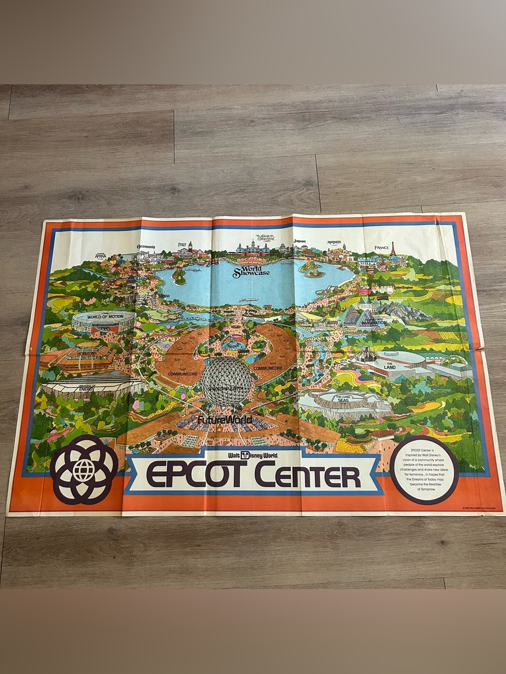 1982 Walt Disney World Epcot Map